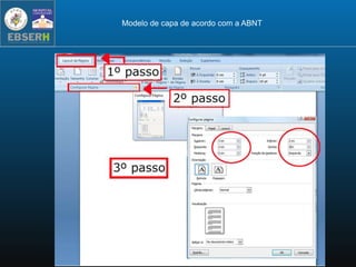 Modelo de capa de acordo com a ABNT
 