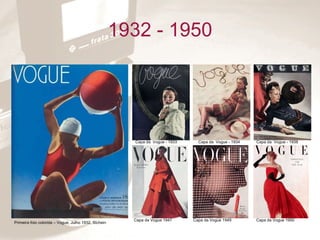 1932 - 1950 Primeira foto colorida – Vogue, Julho 1932, Stchein Capa da  Vogue - 1933 Capa da  Vogue - 1934 Capa da  Vogue - 1938 Capa da Vogue 1947 Capa da Vogue 1949 Capa da Vogue 1950 