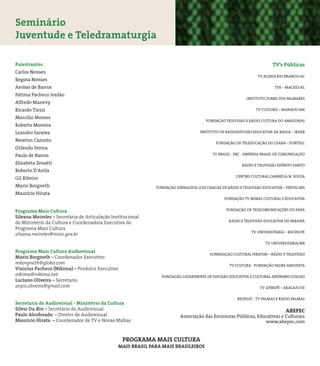 Seminário Juventude e Teledramaturgia