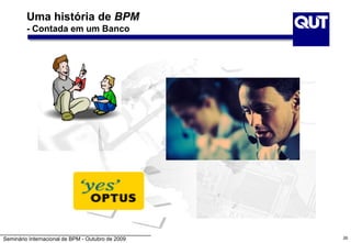 Seminário Internacional de BPM - Outubro de 2009
Uma história de BPM
- Contada em um Banco
26
 