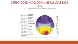 DERIVAÇÕES MAIS COMUNS USADAS NOS
EEG
Lent, R. (org.) Cem bilhões de neurônios? Atheneu, 2ª edição, 2010
 