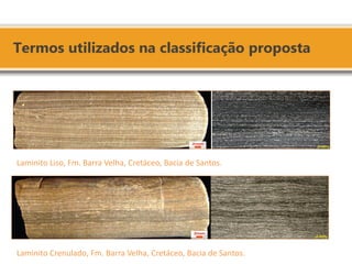 Laminito Crenulado, Fm. Barra Velha, Cretáceo, Bacia de Santos. 
Laminito Liso, Fm. Barra Velha, Cretáceo, Bacia de Santos.  