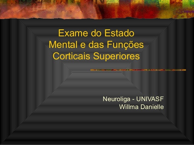 Exame do estado mental psiquiatria