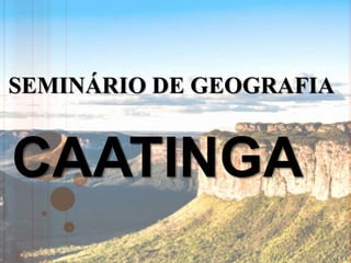 SEMINÁRIO DE GEOGRAFIA
CAATINGA
 