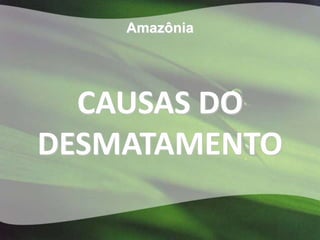 Amazônia




  CAUSAS DO
DESMATAMENTO
 