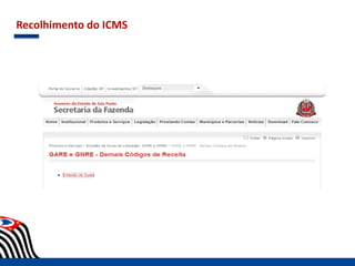 Recolhimento do ICMS
 