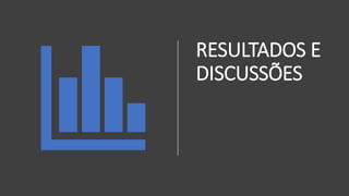 RESULTADOS E
DISCUSSÕES
 