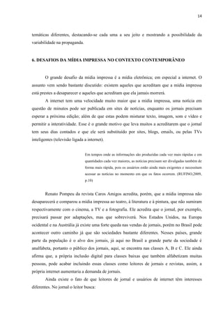 Seminário sobre a mídia impressa 