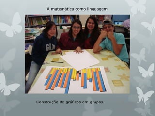 Construção de gráficos em grupos
A matemática como linguagem
 
