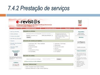 7.4.2 Prestação de serviços

 