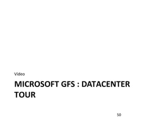 Vídeo

MICROSOFT GFS : DATACENTER
TOUR

                       50
 