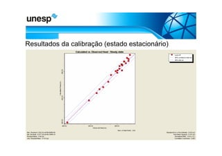 Resultados da calibração (estado estacionário)
 