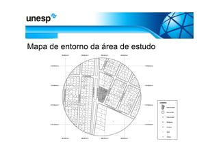 Mapa de entorno da área de estudo
 