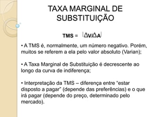  Um efeito substituição PepsiNova linhaorçamentária1…Um aumento da rendadeslocaa linhaorçamentáriapara a direita…Novo ótimo3. …e o consumode pepsi.Ótimo inicialÓtimoinicialI2 ALinhaOrçamentáriainicialI1LinhaorçamentáriainicialI1Pizza0Pizza02. …aumentando o consumo de pizza…