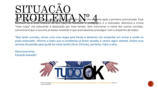 Para o restante do grupo eu daria um feedback indireto, no dia seguinte após o primeiro comunicado. Esse
feedback seria uma misturas de dois tipos de feedback: o pedagógico e o motivador. Admitiria a minha
“mea culpa” me colocando à disposição por mais tempo. Sem mencionar o nome dos outros cursistas,
comunicaria que o assunto já estava resolvido e que precisávamos prosseguir com o empenho de todos:
“Boa tarde cursistas, temos uma nova etapa pela frente e devemos nos empenhar em enviar a tarefa no
prazo estipulado. Informo a todos que os problemas já foram sanados e vamos seguir adiante, estarei essa
semana de plantão para ajudá-los nesta tarefa (18 as 22horas), portanto, mãos a obra.
Atenciosamente,
Eduardo Azevedo”.
Fonte da imagem: https://studiosol-a.akamaihd.net/tb/644x150/palcomp3-cover/a/5/0/f/300344_20140309011623.jpg - data de
acesso:24/06/2017
 