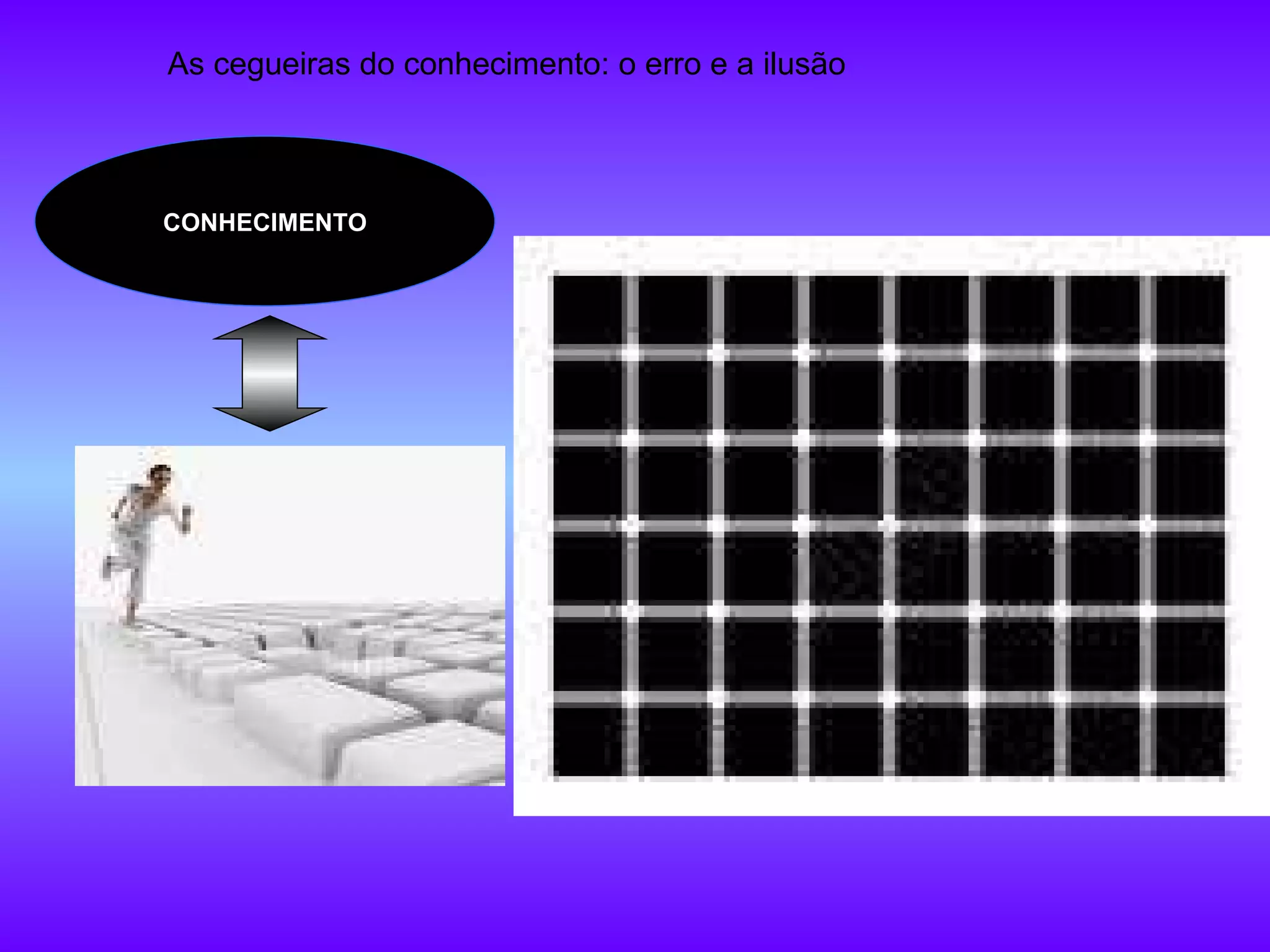 CONHECIMENTO As cegueiras do conhecimento: o erro e a ilusão 