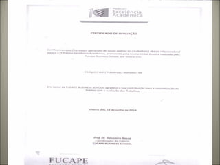 Exemplo de certificação 
 
