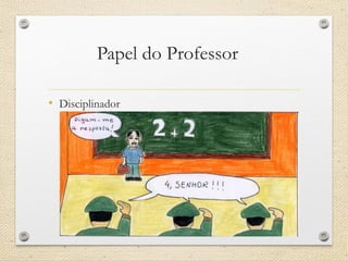Papel do Professor 
•Disciplinador  