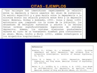 CITAS - EJEMPLOS
 