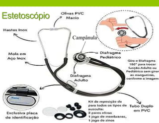 Estetoscópio
Campânula
 