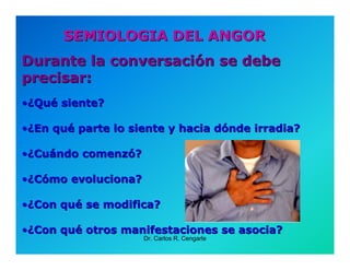 Semiología de la Angina de Pecho
