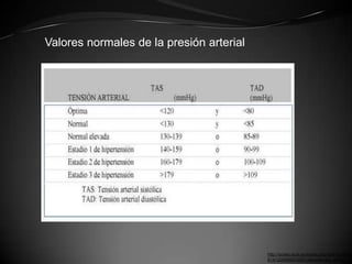 Valores normales de la presión arterial




                                          http://scielo.isciii.es/scielo.php?p...