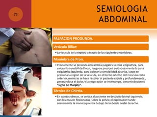 SEMIOLOGIA ABDOMINAL73