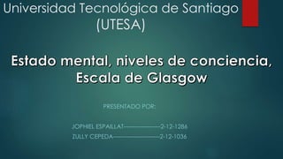 Universidad Tecnológica de Santiago 
(UTESA) 
PRESENTADO POR: 
JOPHIEL ESPAILLAT-------------------2-12-1286 
ZULLY CEPEDA------------------------2-12-1036 
 