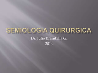 Dr. Julio Brambilla G.
2014
 