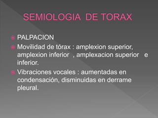 Semiología de Tórax | PPTX