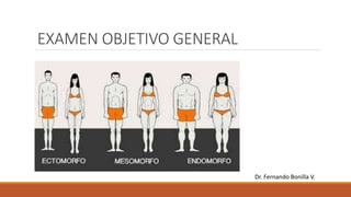 EXAMEN OBJETIVO GENERAL
Dr. Fernando Bonilla V.
 