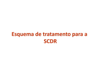 Esquema de tratamento para a
SCDR
 