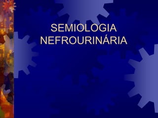 SEMIOLOGIA
NEFROURINÁRIA
 