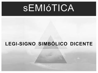sEMIóTICA 
LEGI-SIGNO SIMBÓLICO DICENTE 
 