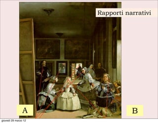 Rapporti narrativi




                A                B
giovedì 29 marzo 12
 