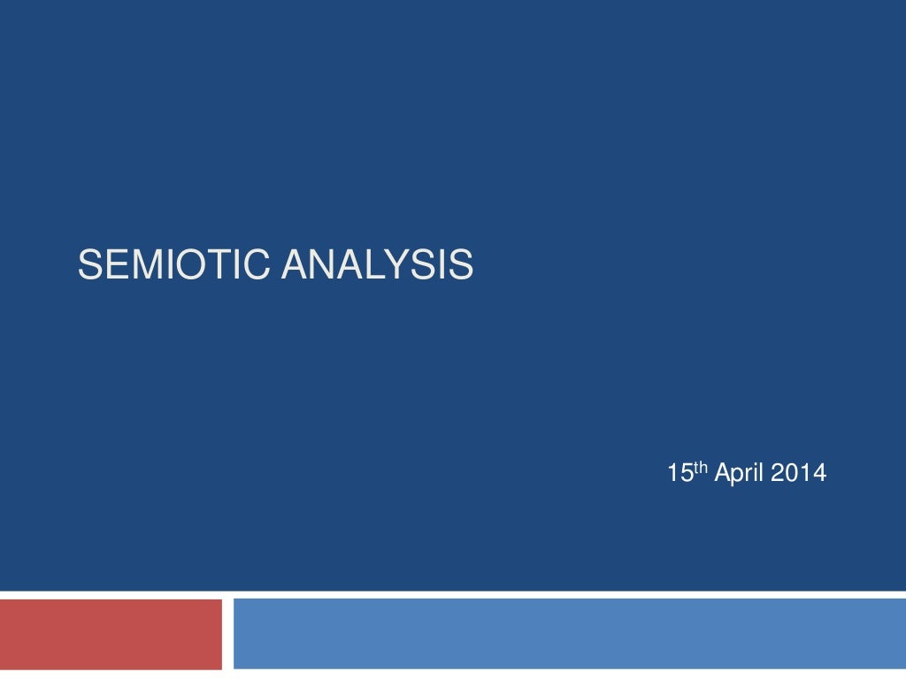 Semiotic analysis