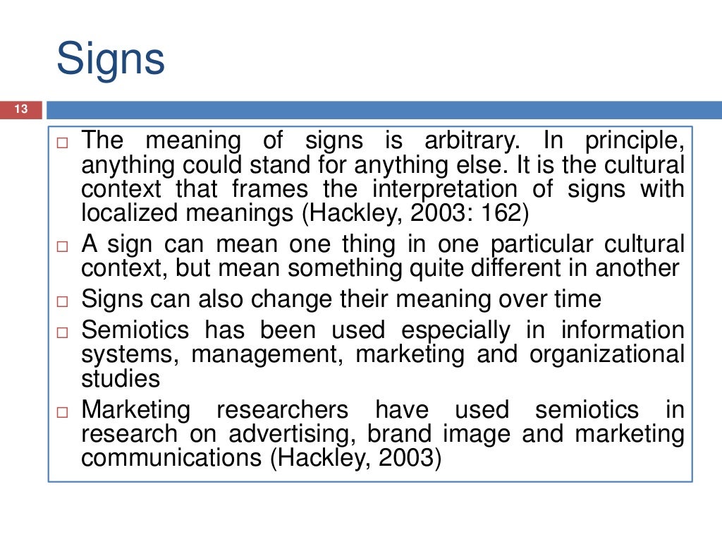 Semiotic analysis