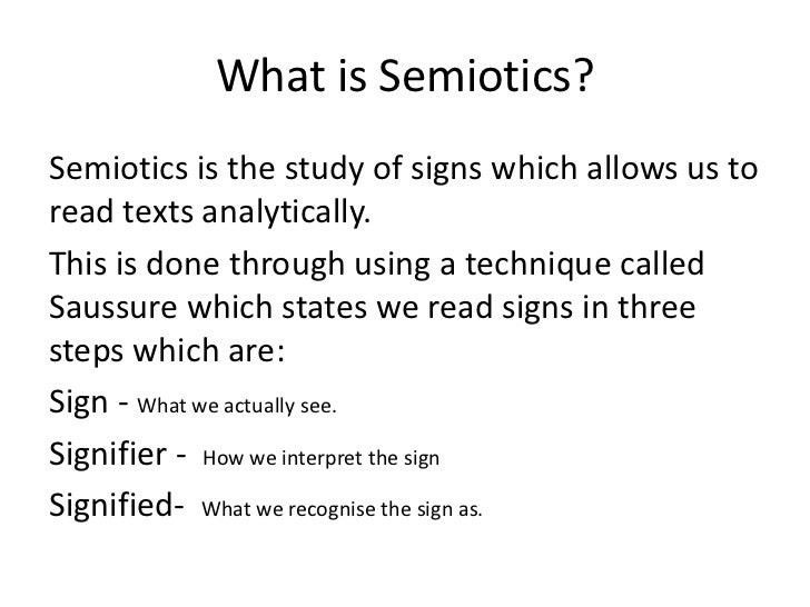 Semiotic analysis essay