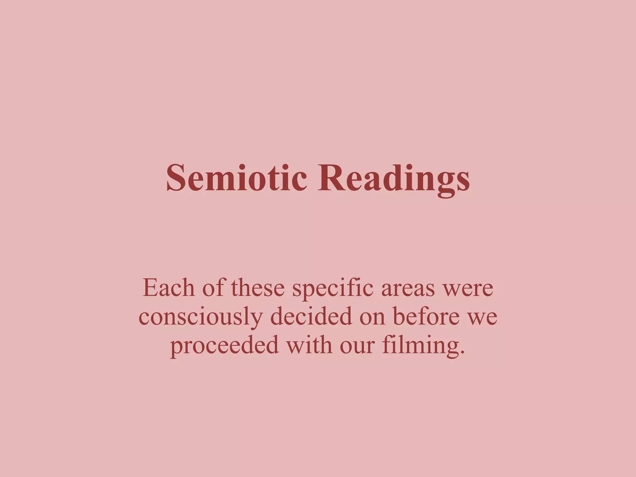 Semiotic readings PPT