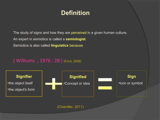 Signifier Definition Semiotics | PPT