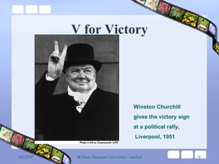 V for Victory Winston Churchill  gives the victory sign  at a political rally, Liverpool, 1951   