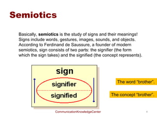 Semiotic Notes Semiotics for beginners | PPT