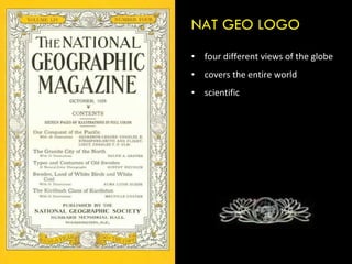 four different views of the globe covers the entire world scientific NAT GEO LOGO 
