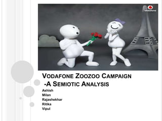 Vodafone Zoozoo Campaign-A Semiotic Analysis Ashish Milan Rajashekhar Ritika Vipul 