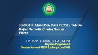 SEMIOTIK: MANUSIA DAN PROSES TANDA
Dr. Moh. Badrih, S.Pd., M.Pd.
 