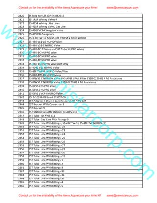 Semistar semiconductor equipment parts inventory may 2020 | PDF