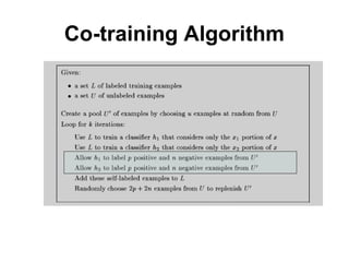 Co-training Algorithm
 