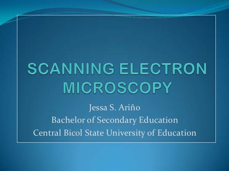 scanning electron microscopy microscopic powerpoint