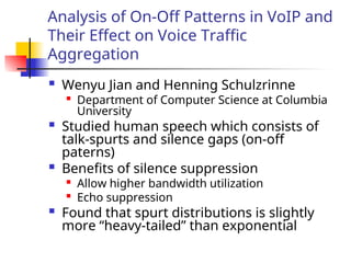 On/off Pattern VOIP and SIP presentation by David Kleinman | PPT