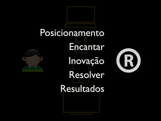 Posicionamento
       Encantar
       Inovação
       Resolver
     Resultados
 